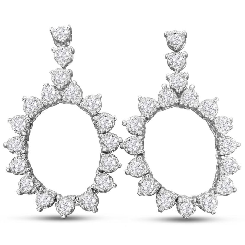 Lab Created 1 3/4 ct. t.w. Lab Grown Diamond Drop Earrings In 14 Karat Gold