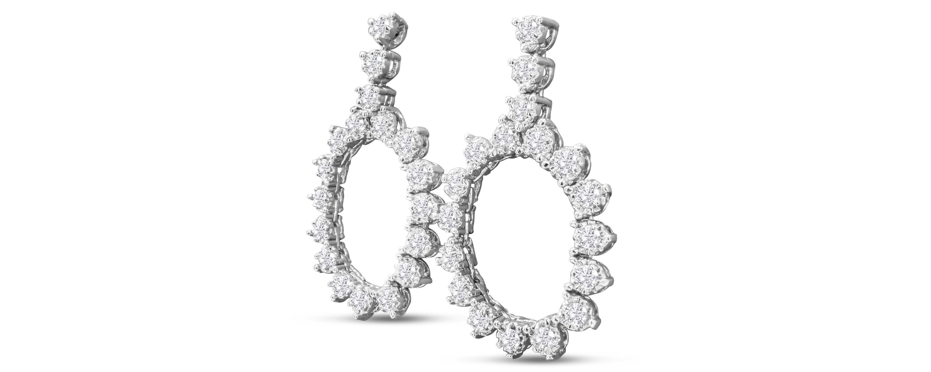 Lab Created 1 3/4 ct. t.w. Lab Grown Diamond Drop Earrings In 14 Karat Gold