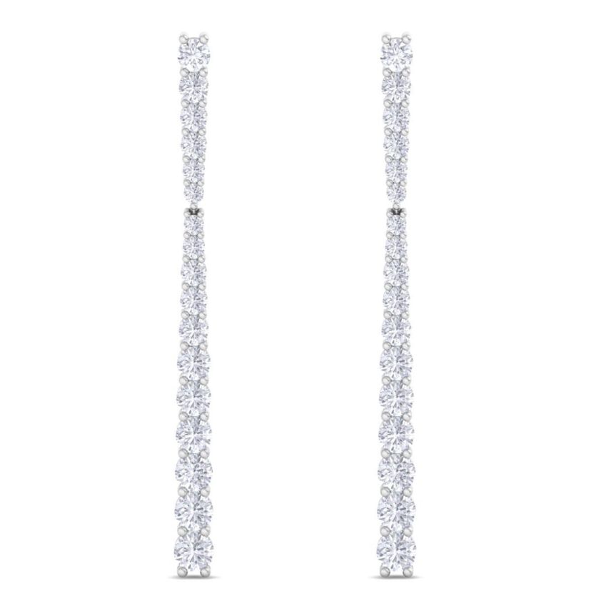 Lab Created 2 ct. t.w. Lab Grown Diamond Bar Earrings In 14 Karat Gold