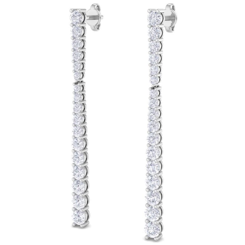 Lab Created 2 ct. t.w. Lab Grown Diamond Bar Earrings In 14 Karat Gold