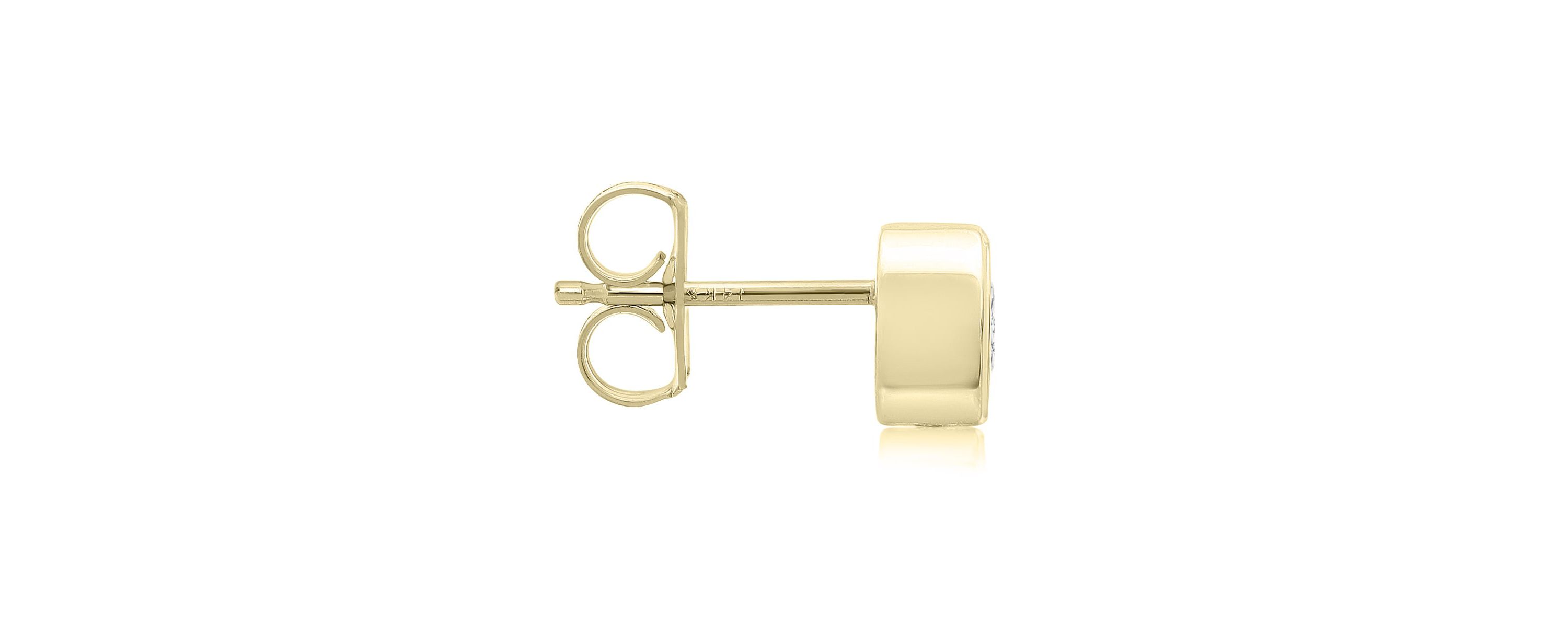 Lab Created 3/4 ct. t.w. Bezel Set Lab Grown Diamond Stud Earrings In 14 Karat Gold