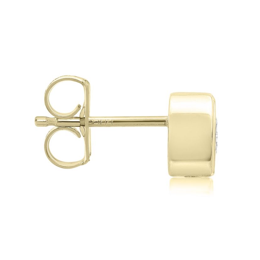 Lab Created 3/4 ct. t.w. Bezel Set Lab Grown Diamond Stud Earrings In 14 Karat Gold