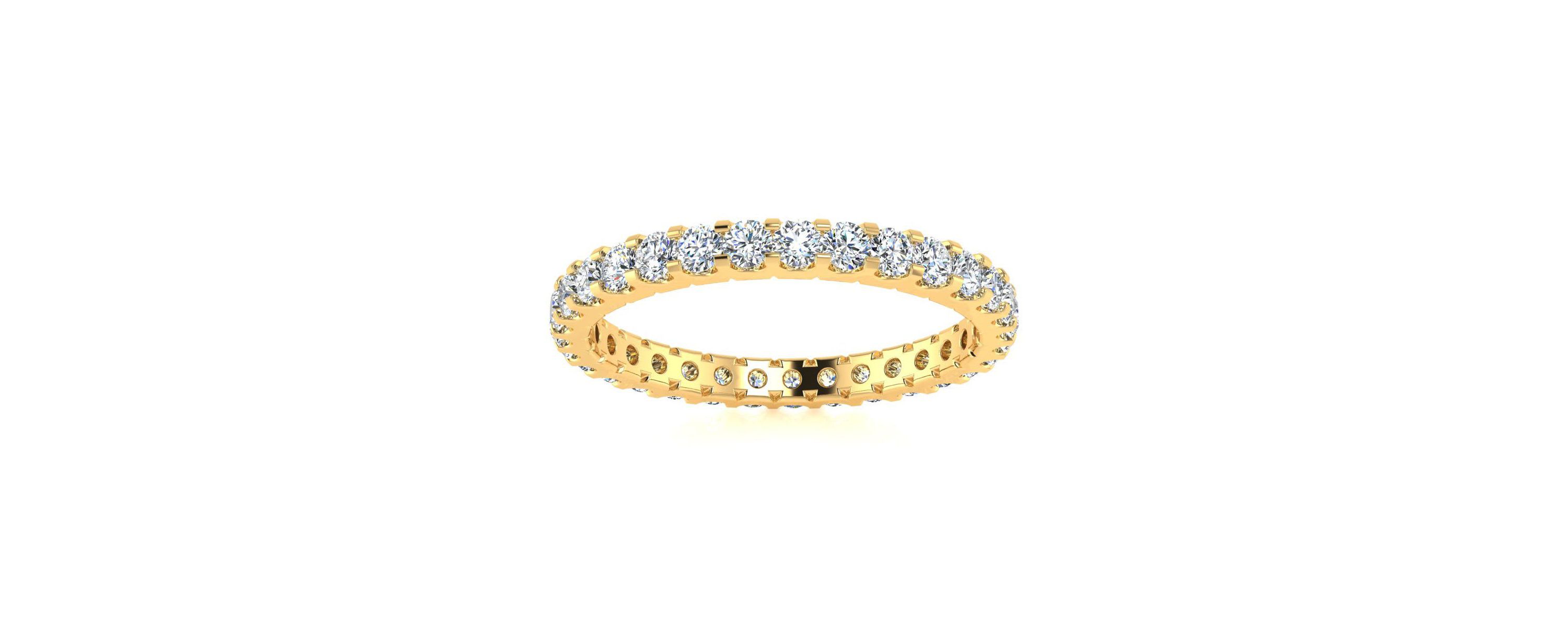 Lab Created 1 ct. t.w. Round Lab Grown Diamond Eternity Ring In 14 Karat Gold