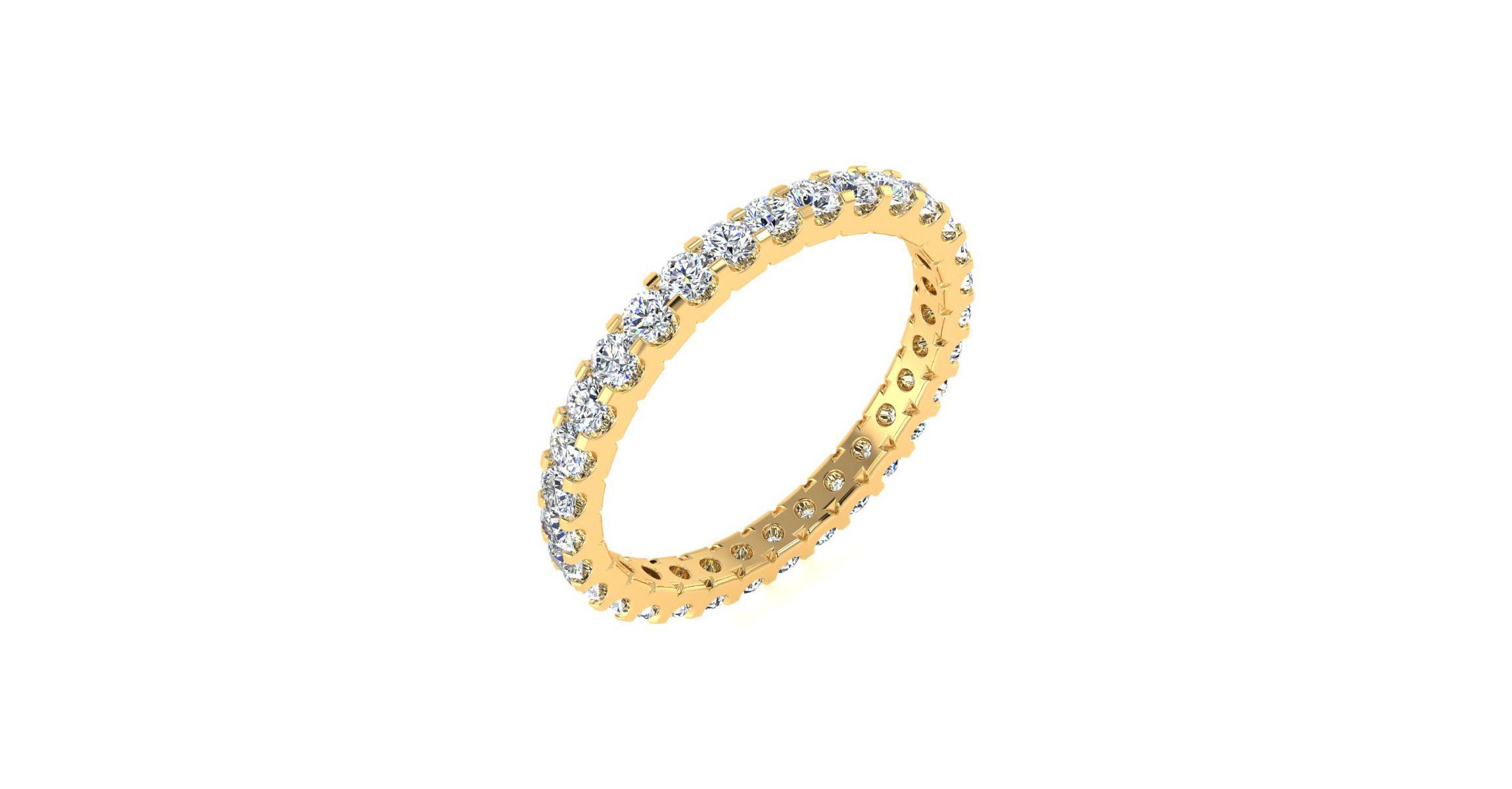 Lab Created 1 ct. t.w. Round Lab Grown Diamond Eternity Ring In 14 Karat Gold