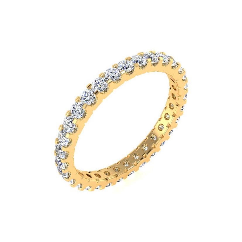 Lab Created 1 ct. t.w. Round Lab Grown Diamond Eternity Ring In 14 Karat Gold