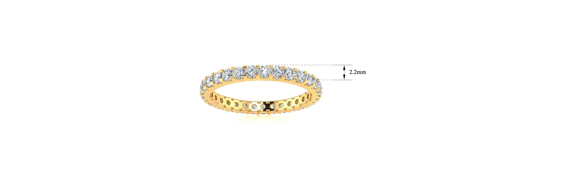 Lab Created 1 ct. t.w. Round Lab Grown Diamond Eternity Ring In 14 Karat Gold