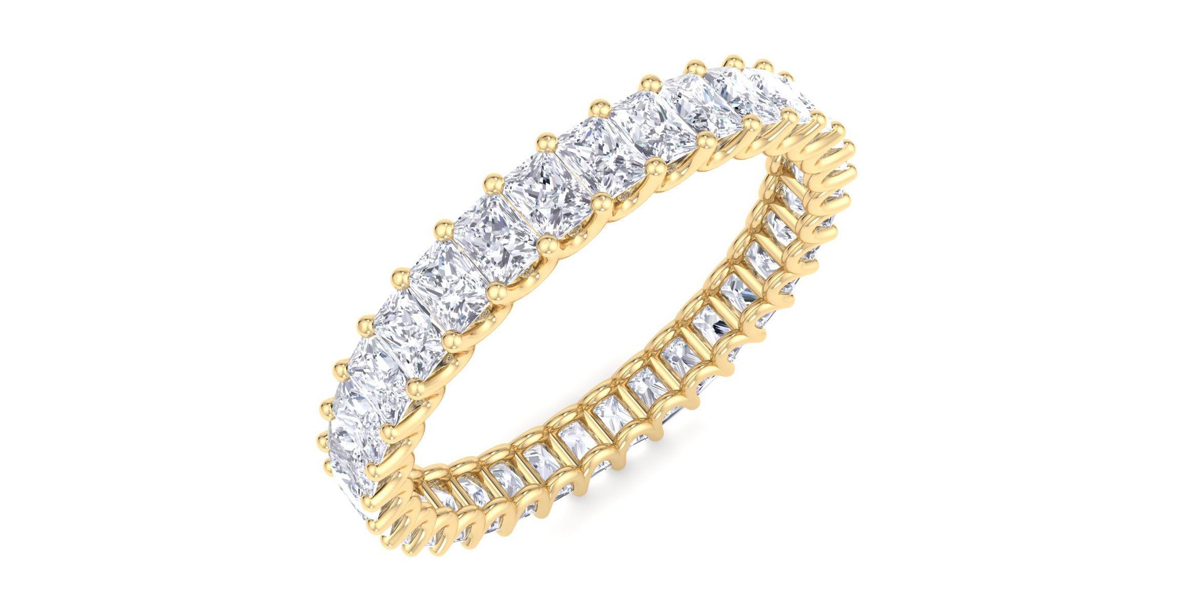Lab Created 2.60 ct. t.w. Princess Cut Lab Grown Diamond Eternity Ring In 14 Karat Gold
