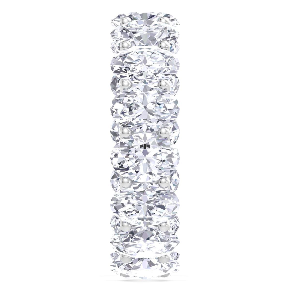Lab Created 9 ct. t.w. Oval Shape Lab Grown Diamond Eternity Ring In 14 Karat Gold