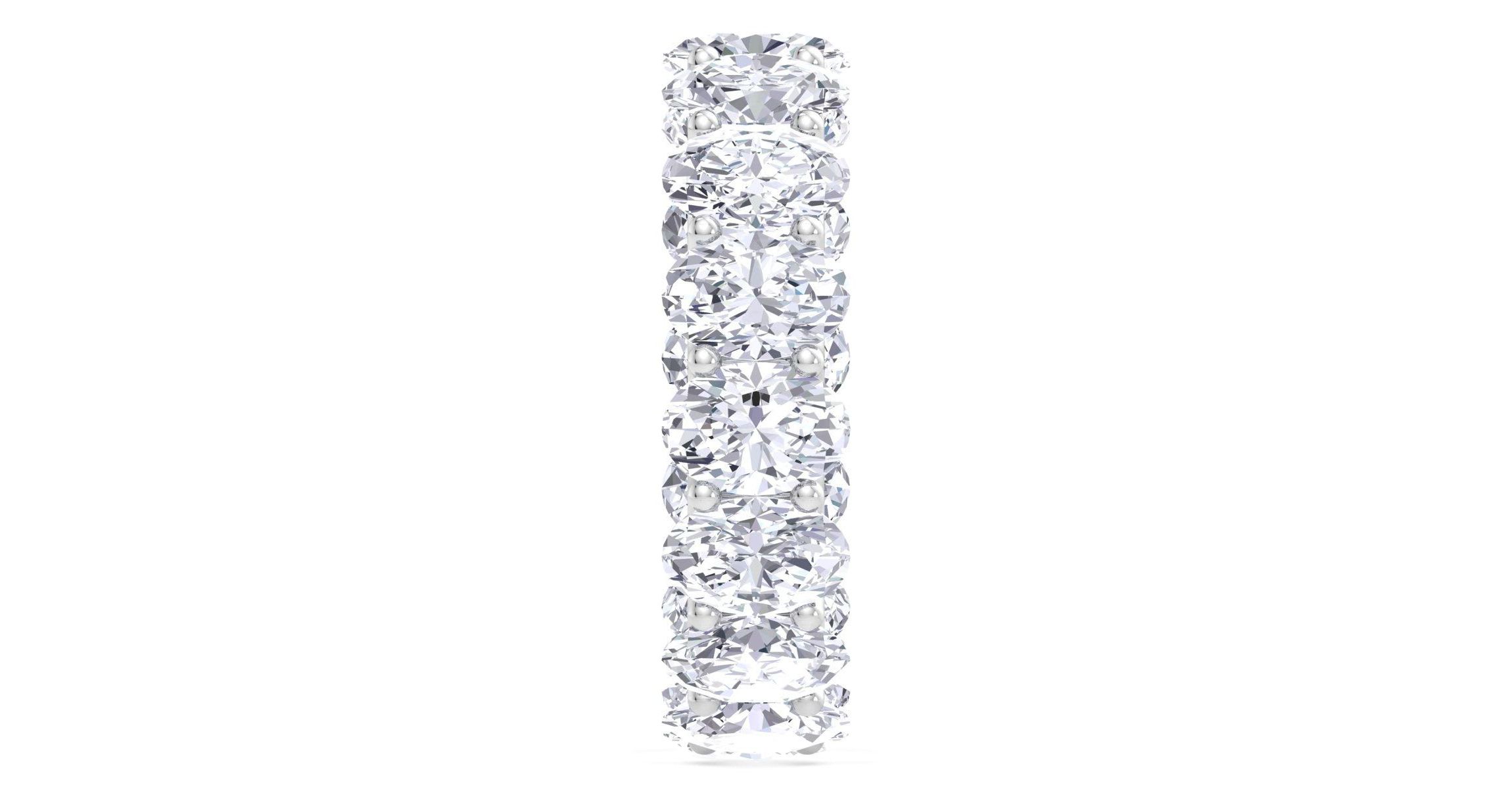 Lab Created 9 ct. t.w. Oval Shape Lab Grown Diamond Eternity Ring In 14 Karat Gold