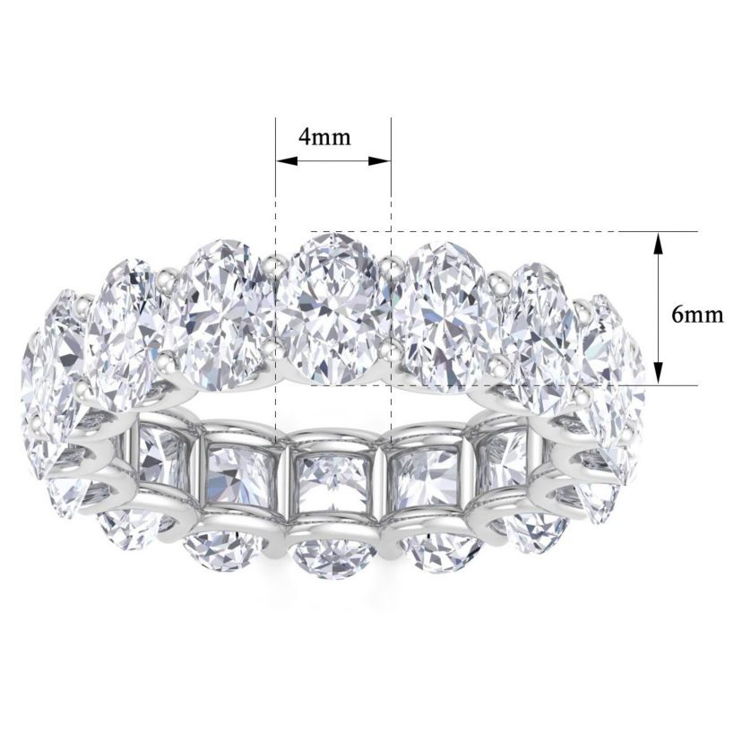 Lab Created 9 ct. t.w. Oval Shape Lab Grown Diamond Eternity Ring In 14 Karat Gold