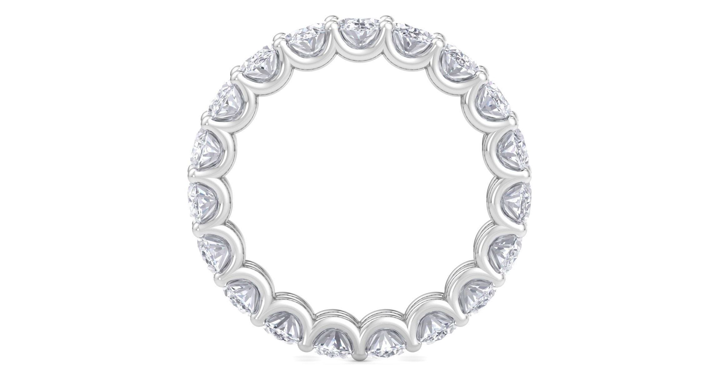 Lab Created 5 1/4 ct. t.w. Oval Shape Lab Grown Diamond Eternity Ring In 14 Karat Gold