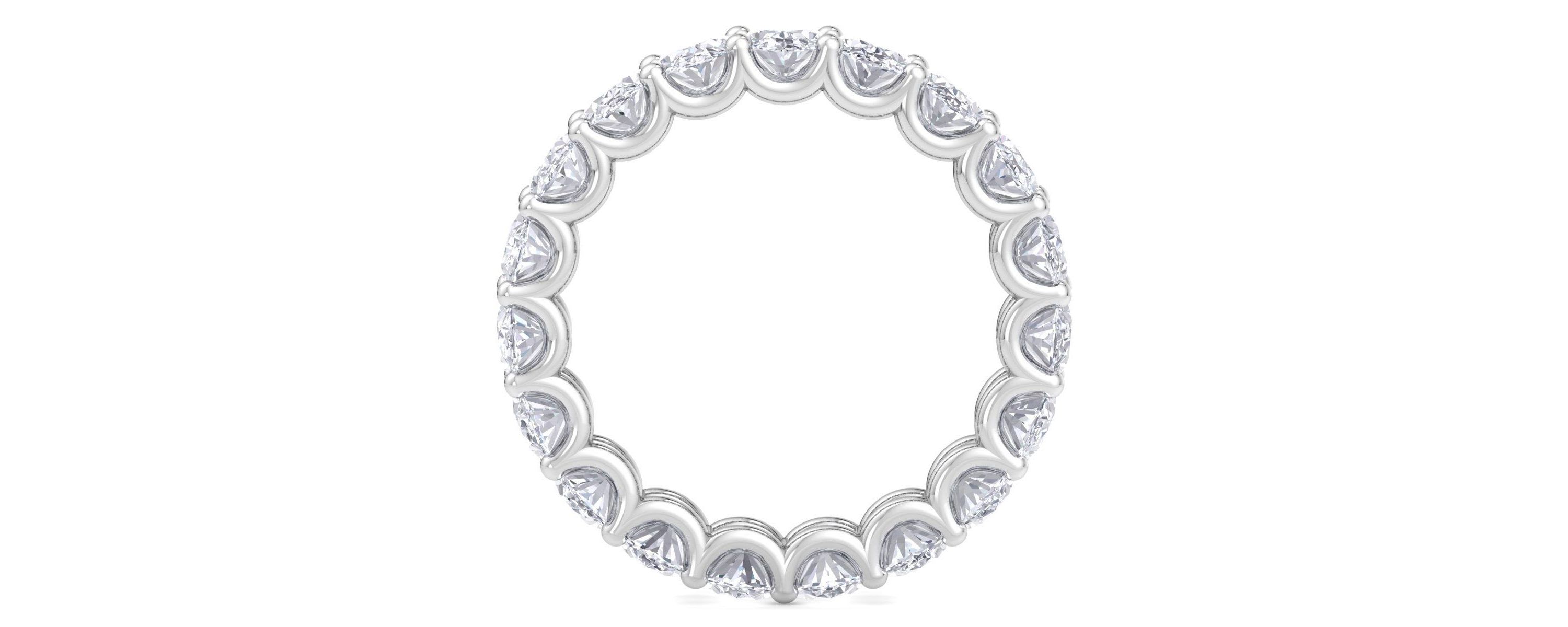 Lab Created 5 1/4 ct. t.w. Oval Shape Lab Grown Diamond Eternity Ring In 14 Karat Gold