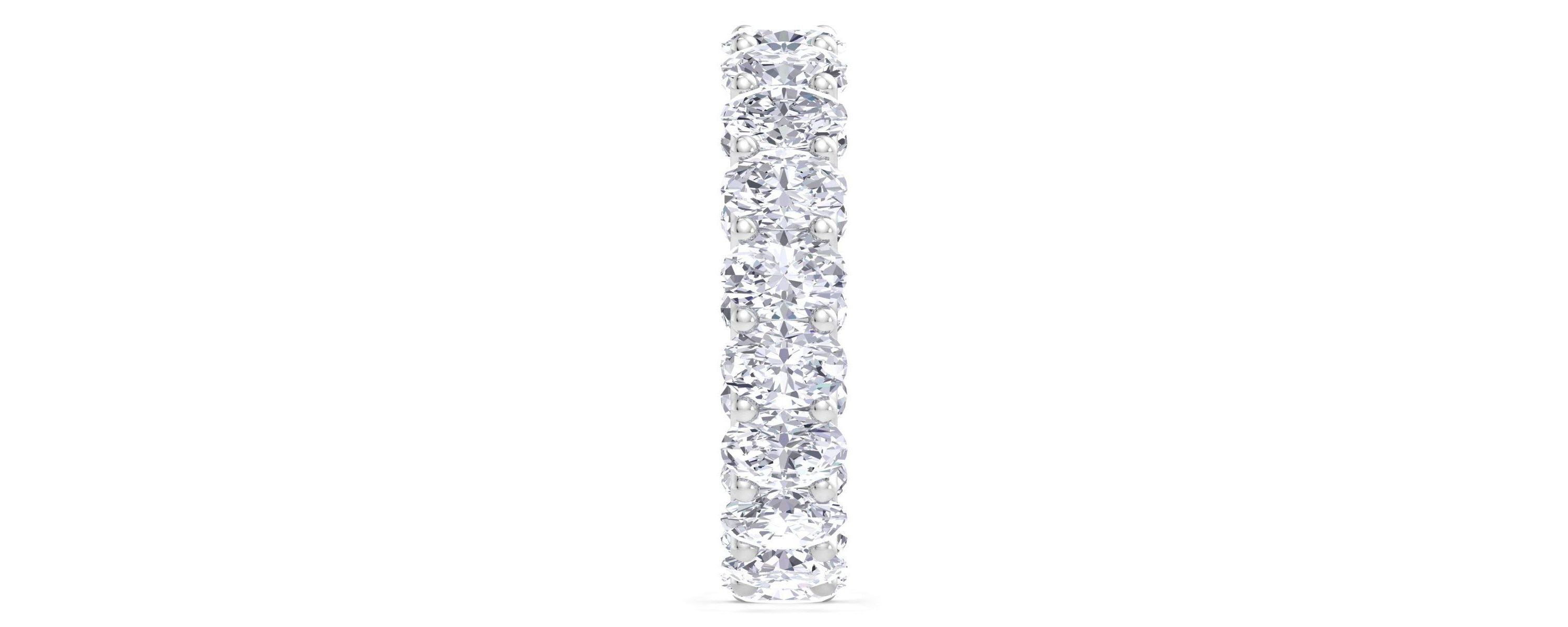 Lab Created 5 1/4 ct. t.w. Oval Shape Lab Grown Diamond Eternity Ring In 14 Karat Gold