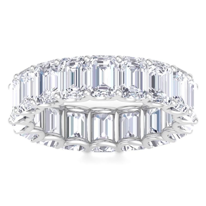Lab Created 8 ct. t.w. Emerald Cut Lab Grown Diamond Eternity Ring In 14 Karat Gold
