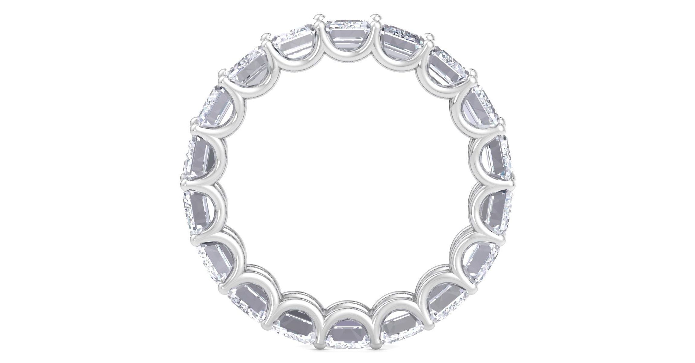Lab Created 8 ct. t.w. Emerald Cut Lab Grown Diamond Eternity Ring In 14 Karat Gold