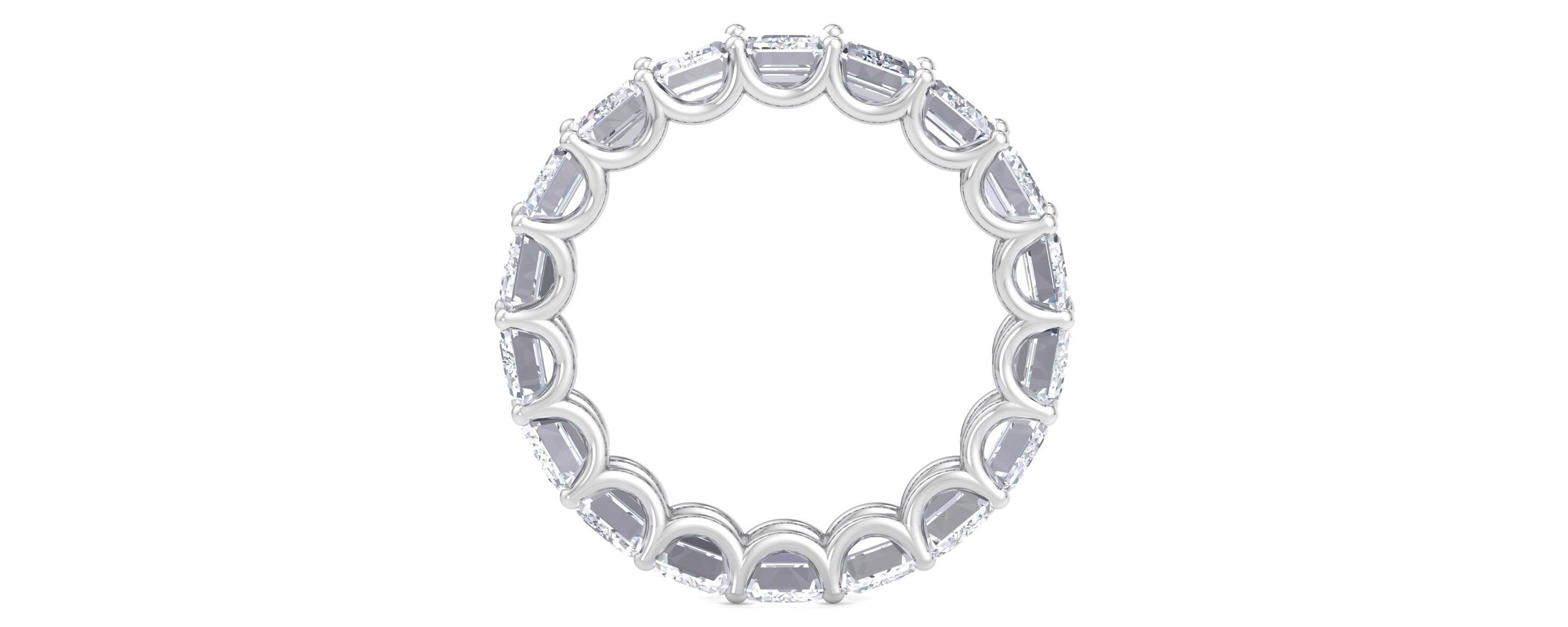 Lab Created 8 ct. t.w. Emerald Cut Lab Grown Diamond Eternity Ring In 14 Karat Gold