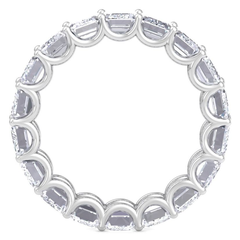 Lab Created 8 ct. t.w. Emerald Cut Lab Grown Diamond Eternity Ring In 14 Karat Gold