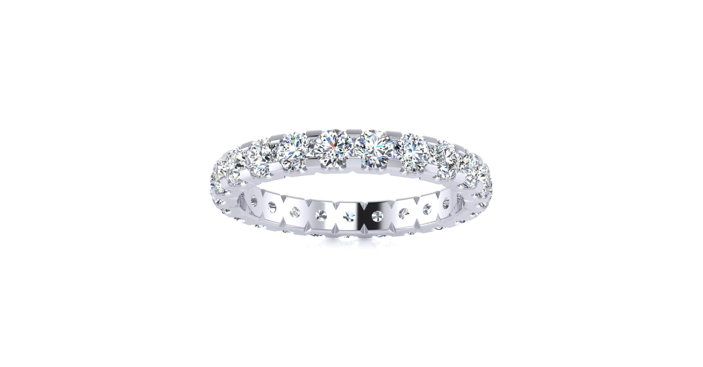 Lab Created 2 ct. t.w. Round Lab Grown Diamond Eternity Ring In 14 Karat Gold