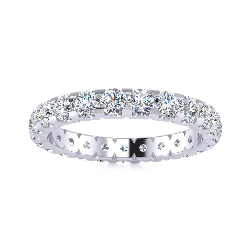 Lab Created 2 ct. t.w. Round Lab Grown Diamond Eternity Ring In 14 Karat Gold