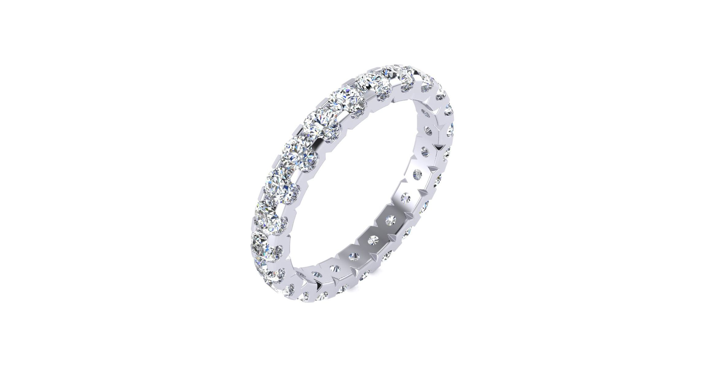 Lab Created 2 ct. t.w. Round Lab Grown Diamond Eternity Ring In 14 Karat Gold
