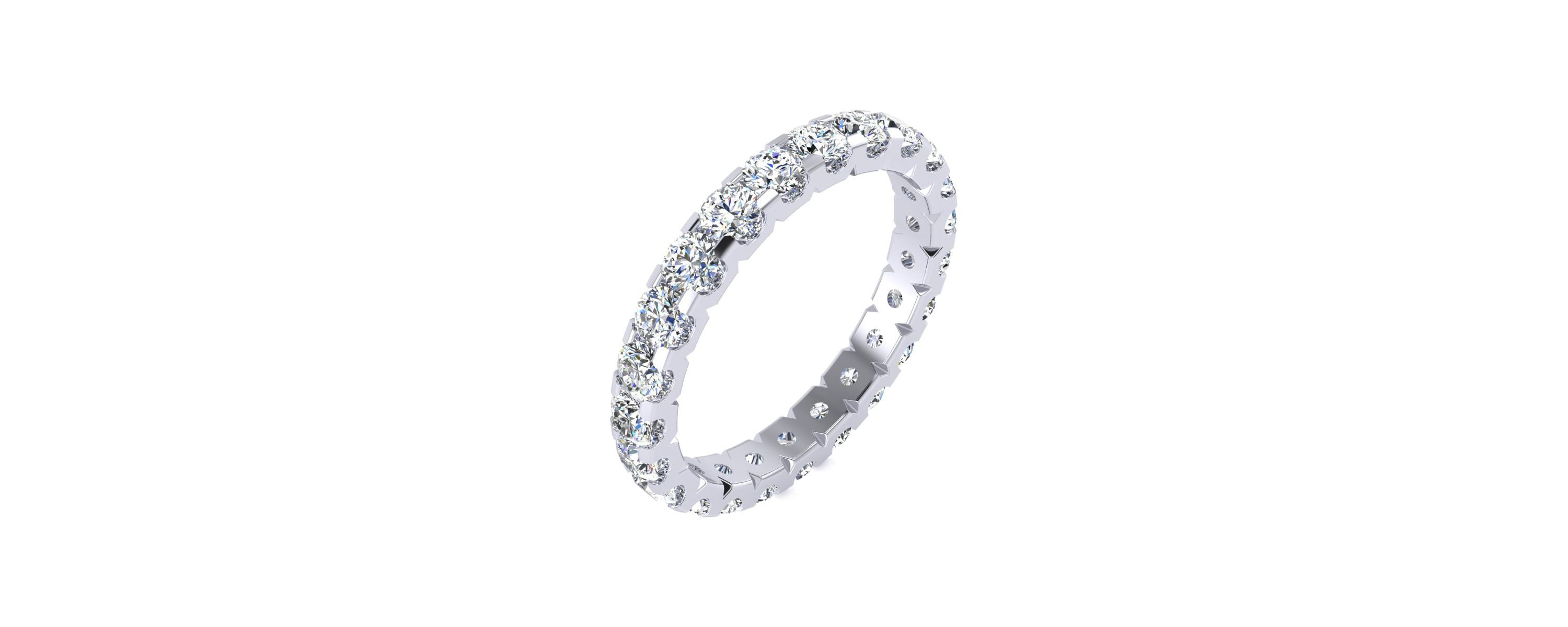Lab Created 2 ct. t.w. Round Lab Grown Diamond Eternity Ring In 14 Karat Gold