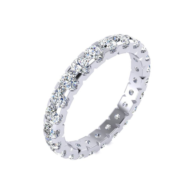 Lab Created 2 ct. t.w. Round Lab Grown Diamond Eternity Ring In 14 Karat Gold