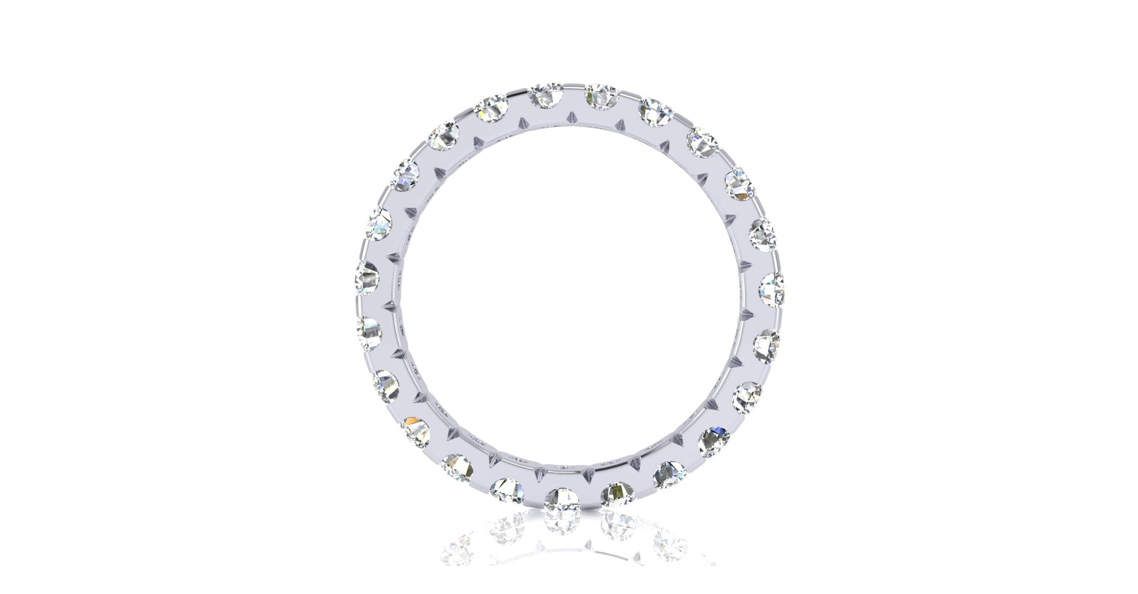 Lab Created 2 ct. t.w. Round Lab Grown Diamond Eternity Ring In 14 Karat Gold