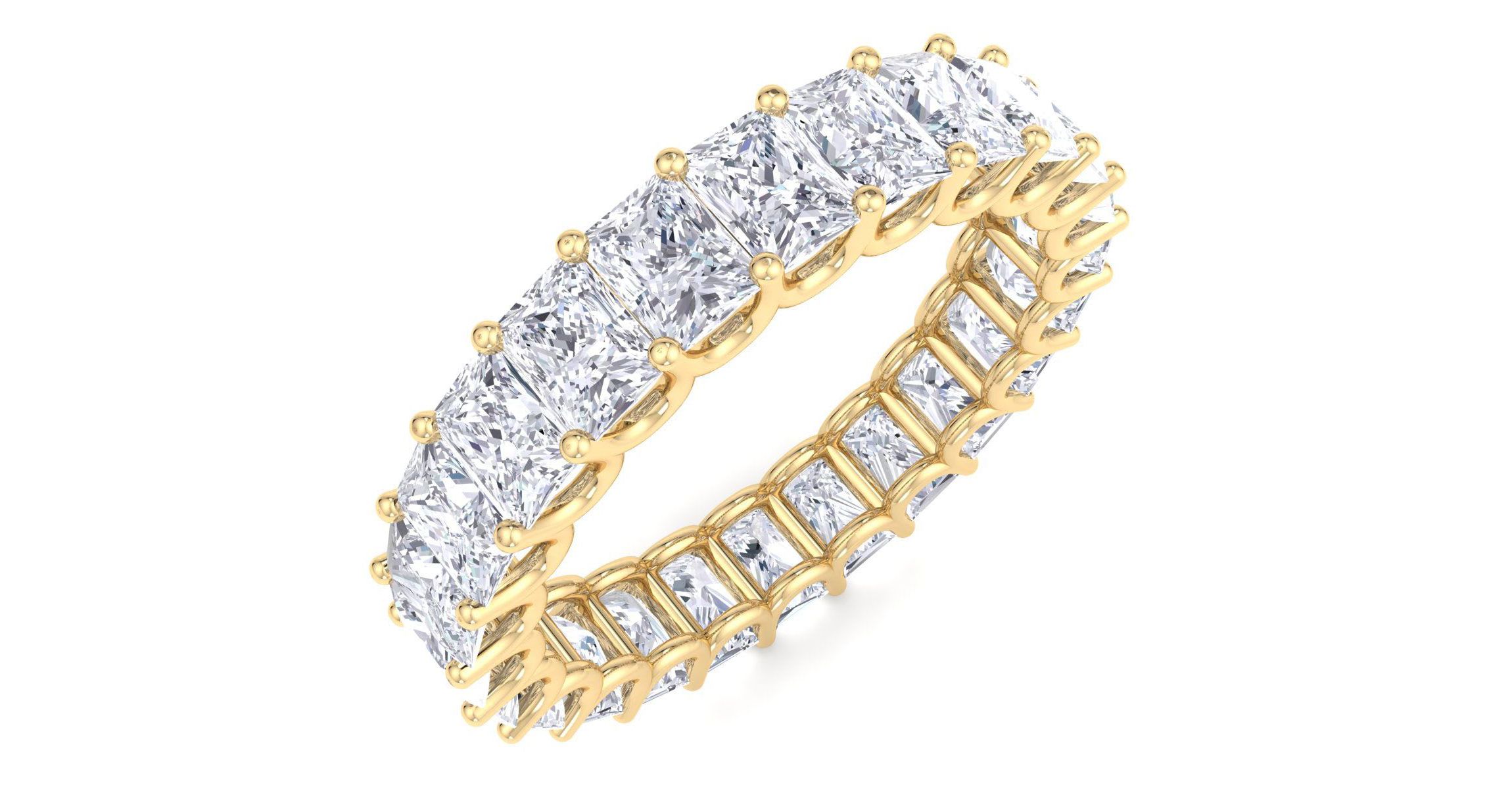 Lab Created 6 ct. t.w. Princess Cut Lab Grown Diamond Eternity Ring In 14 Karat Gold