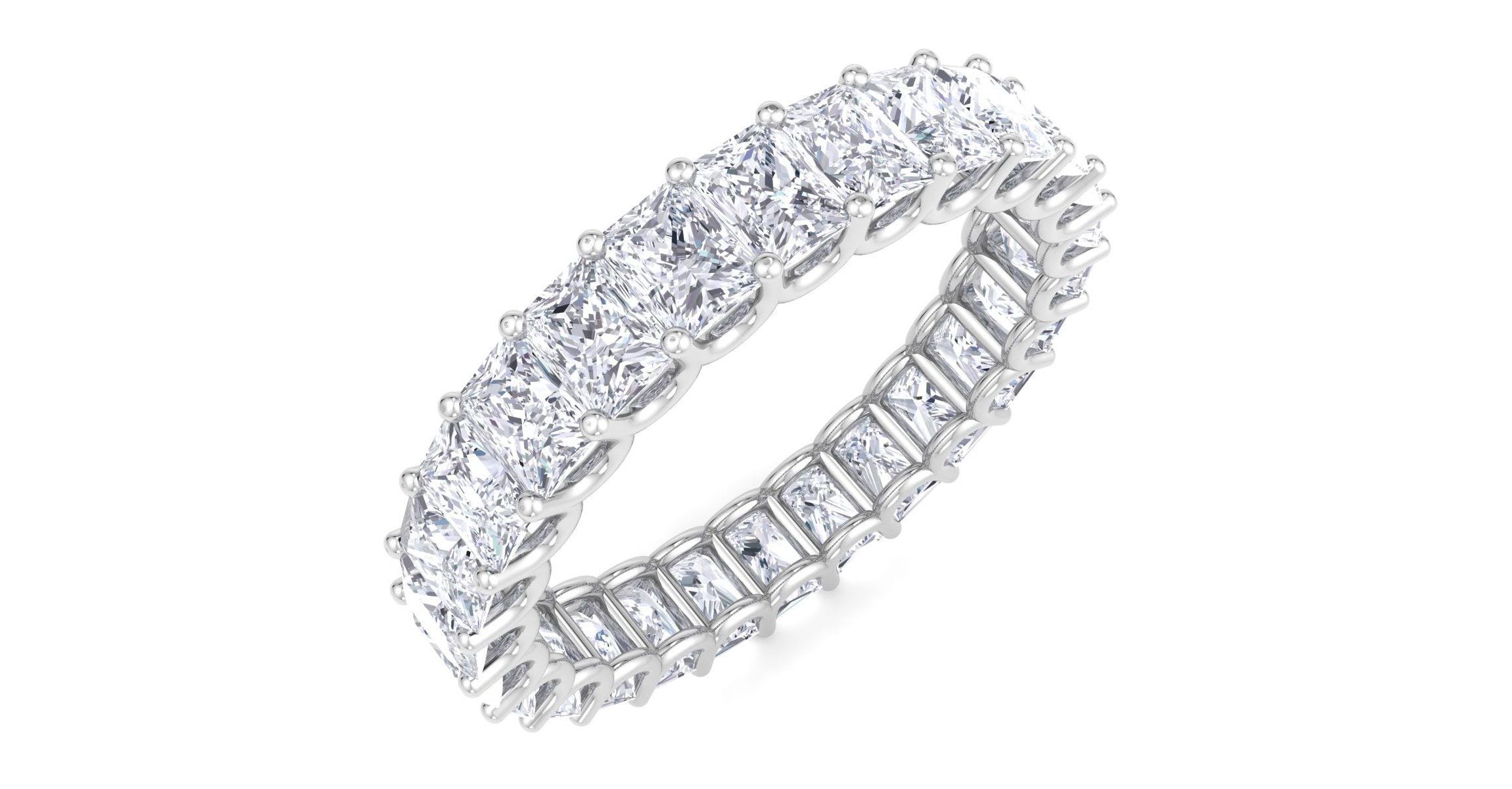 Lab Created 5 ct. t.w. Princess Cut Lab Grown Diamond Eternity Ring In 14 Karat Gold