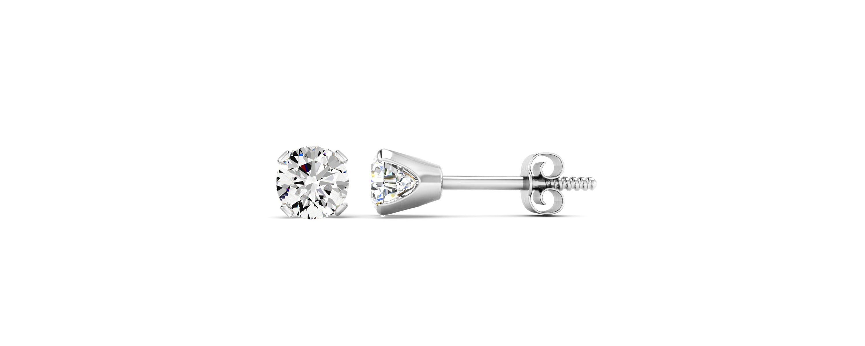 1 ct. t.w. Moissanite Screw Back Stud Earrings In 14K Gold