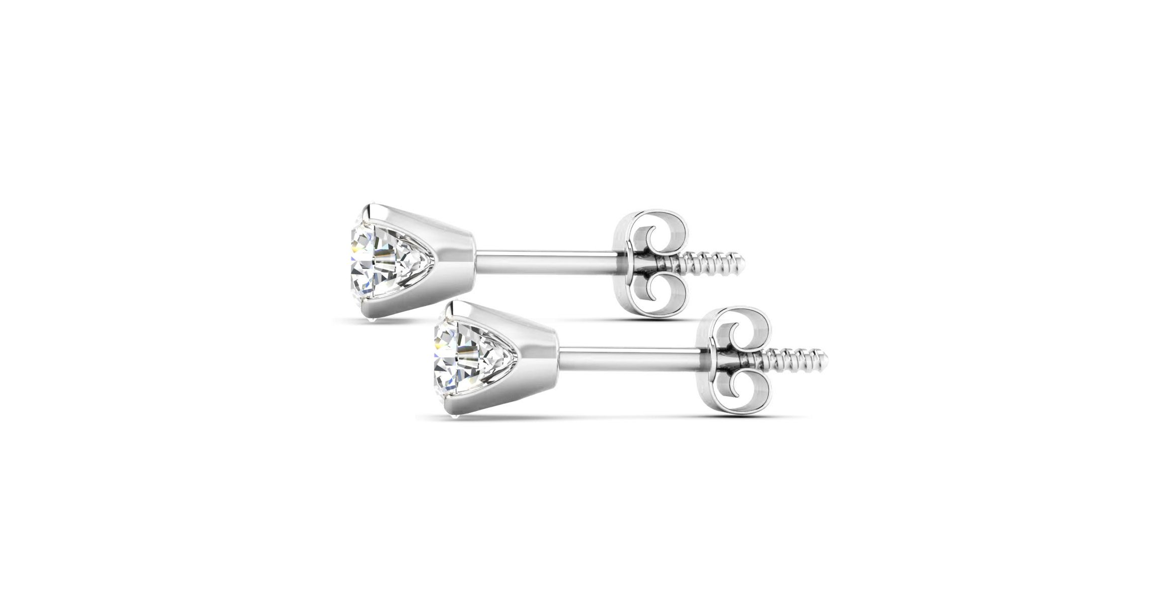1 ct. t.w. Moissanite Screw Back Stud Earrings In 14K Gold