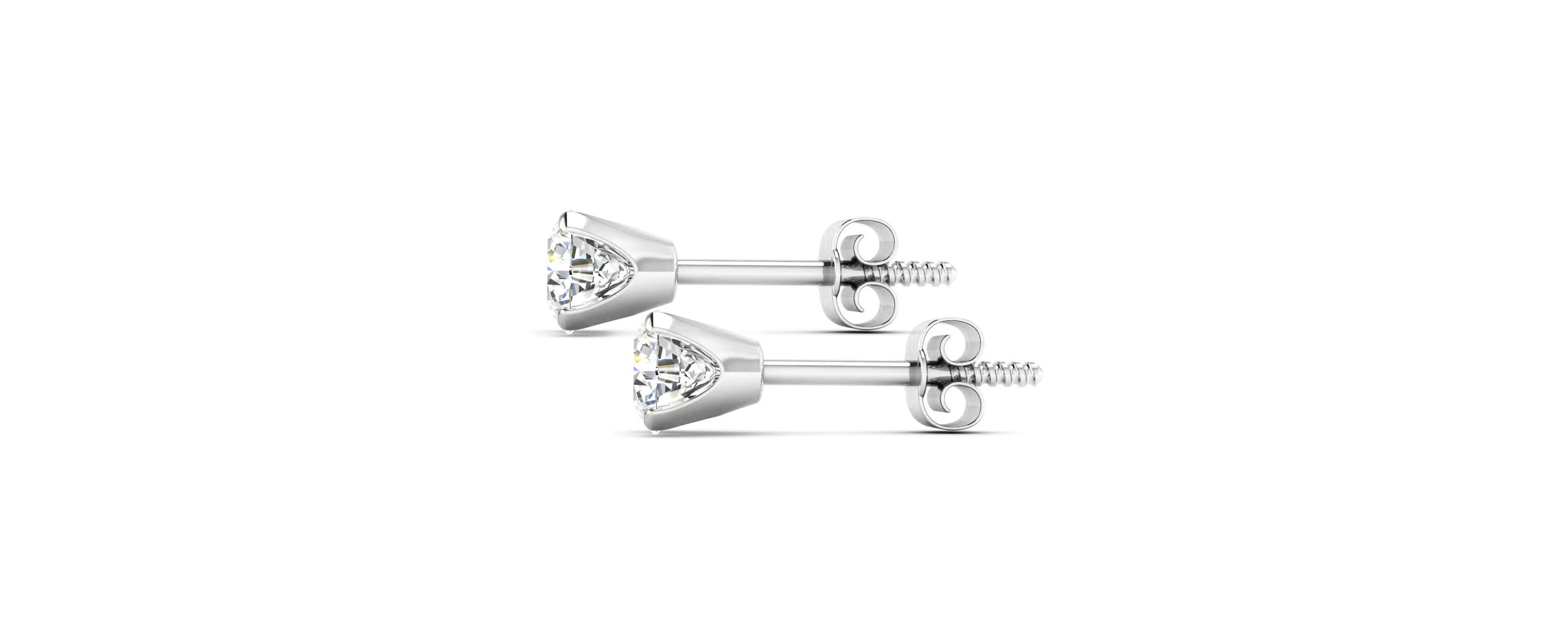 1 ct. t.w. Moissanite Screw Back Stud Earrings In 14K Gold