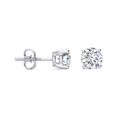 Belk & Co Lab Created 1 1/2 Carat Lab Grown Diamond Stud Earrings In 14K Yellow Gold, White