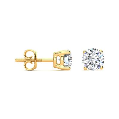 Belk & Co Lab Created 1 1/2 Carat Lab Grown Diamond Stud Earrings In 14K Yellow Gold