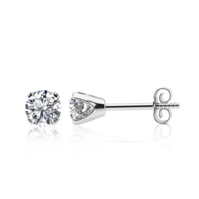 Belk & Co Lab Created 1 Carat Lab Grown Diamond Stud Earrings In 14K Yellow Gold, White