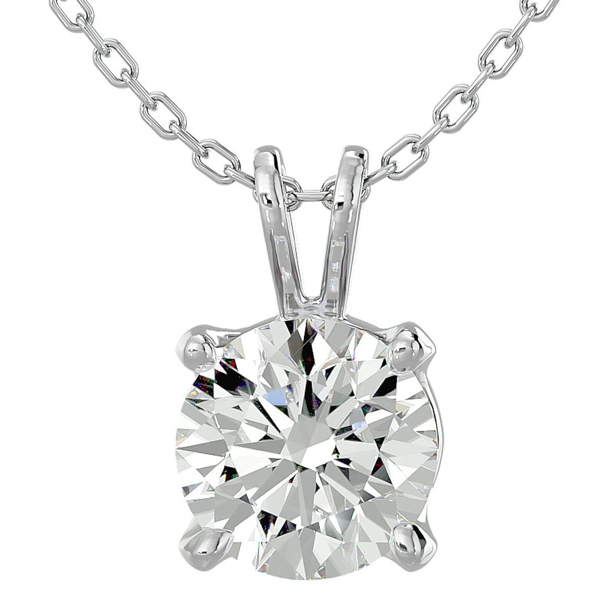 2 ct. t.w. Round Brilliant Moissanite Necklace in 14 Karat Gold