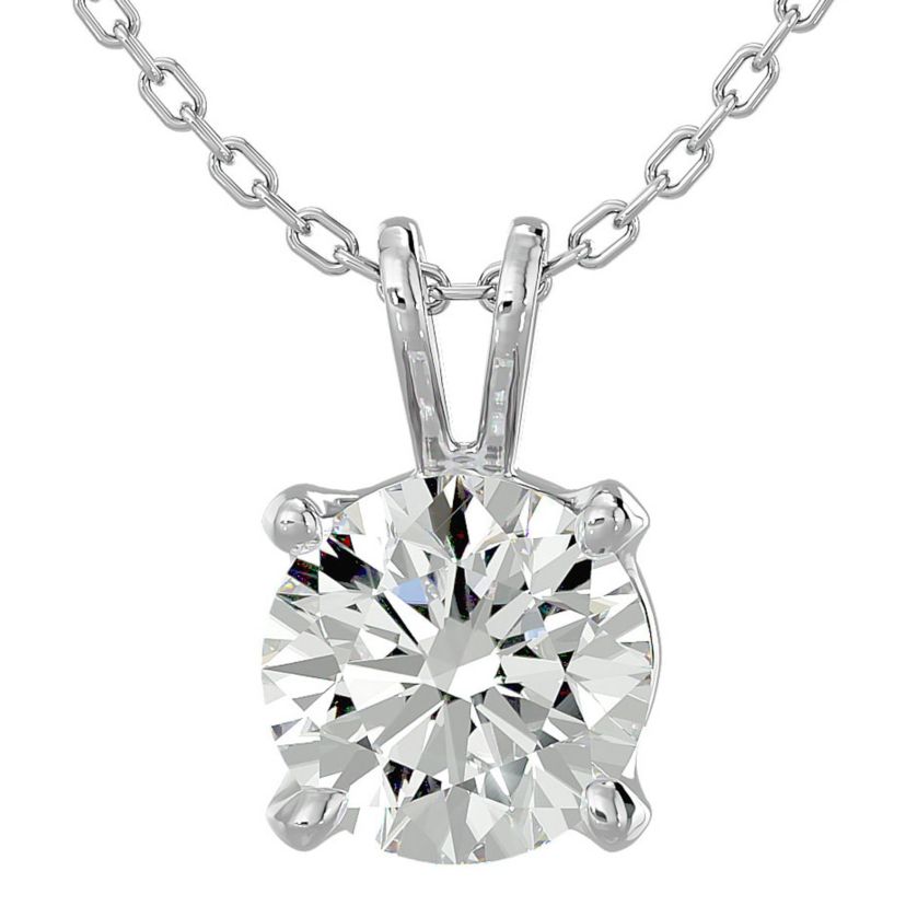 2 ct. t.w. Round Brilliant Moissanite Necklace in 14 Karat Gold