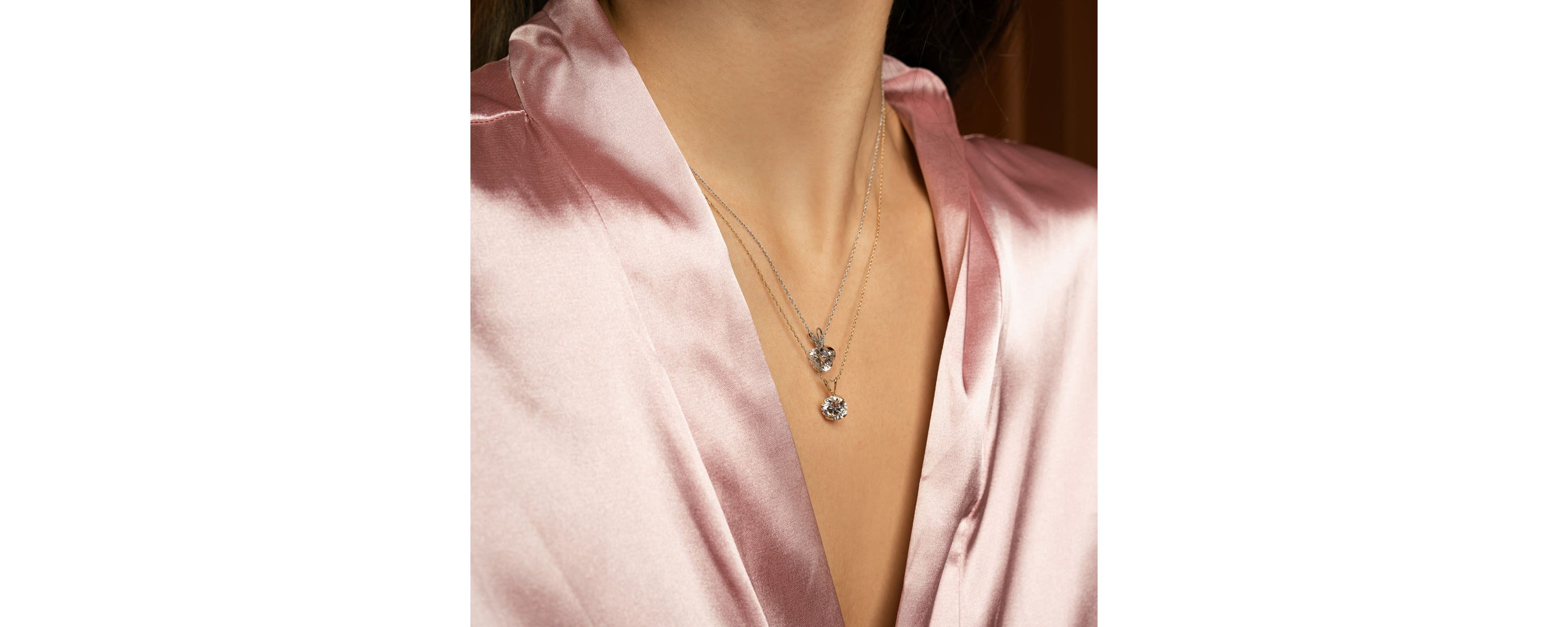 2 ct. t.w. Round Brilliant Moissanite Necklace in 14 Karat Gold