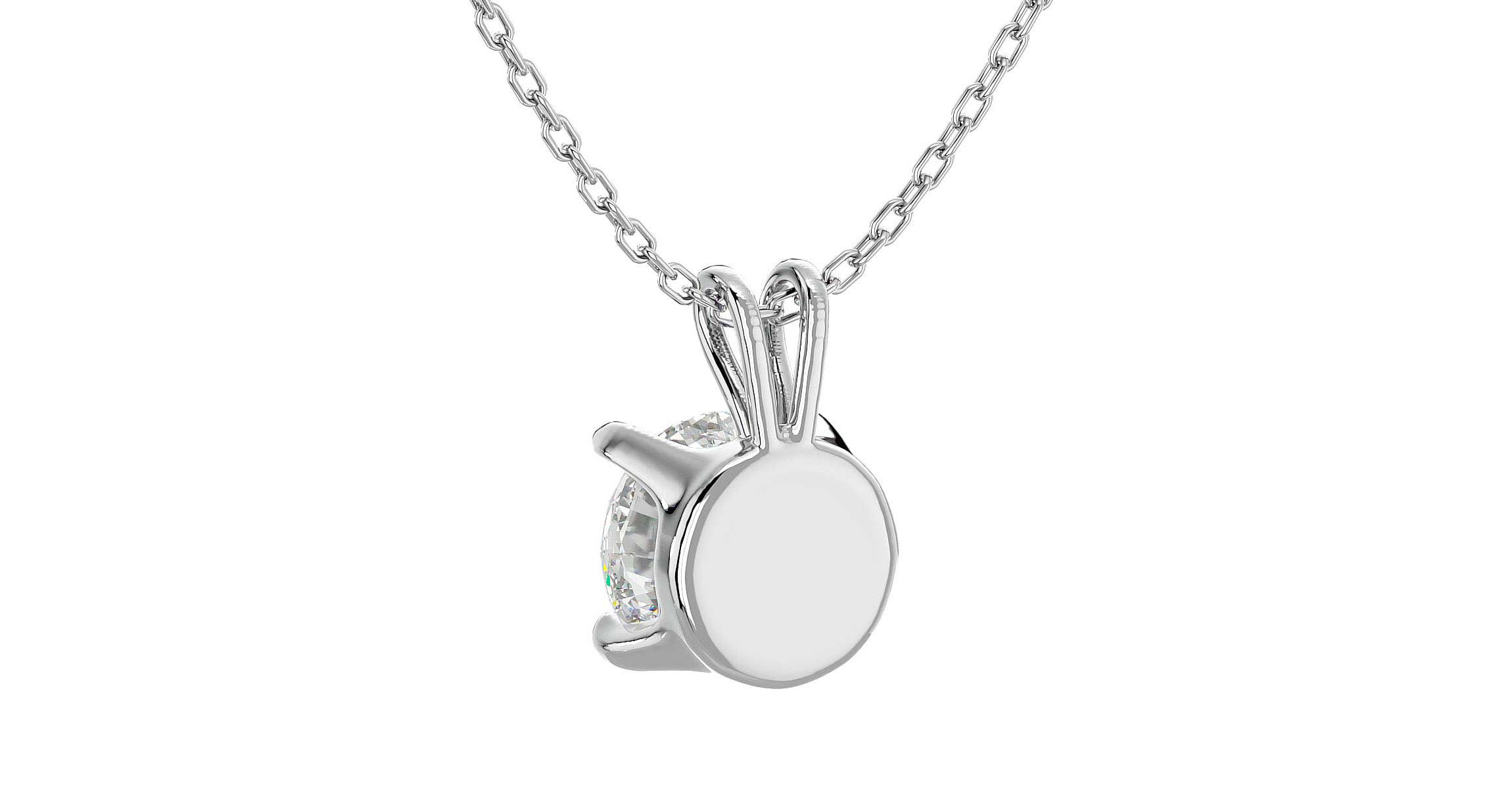 2 ct. t.w. Round Brilliant Moissanite Necklace in 14 Karat Gold