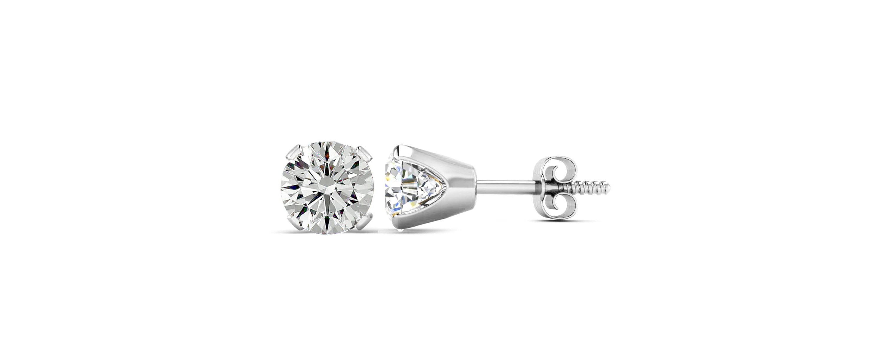 2 ct. t.w. Moissanite Stud Earrings Set In 14 Karat Gold