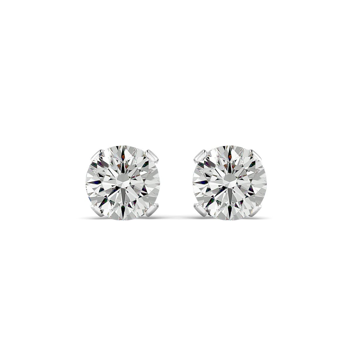 2 ct. t.w. Moissanite Stud Earrings Set In 14 Karat Gold