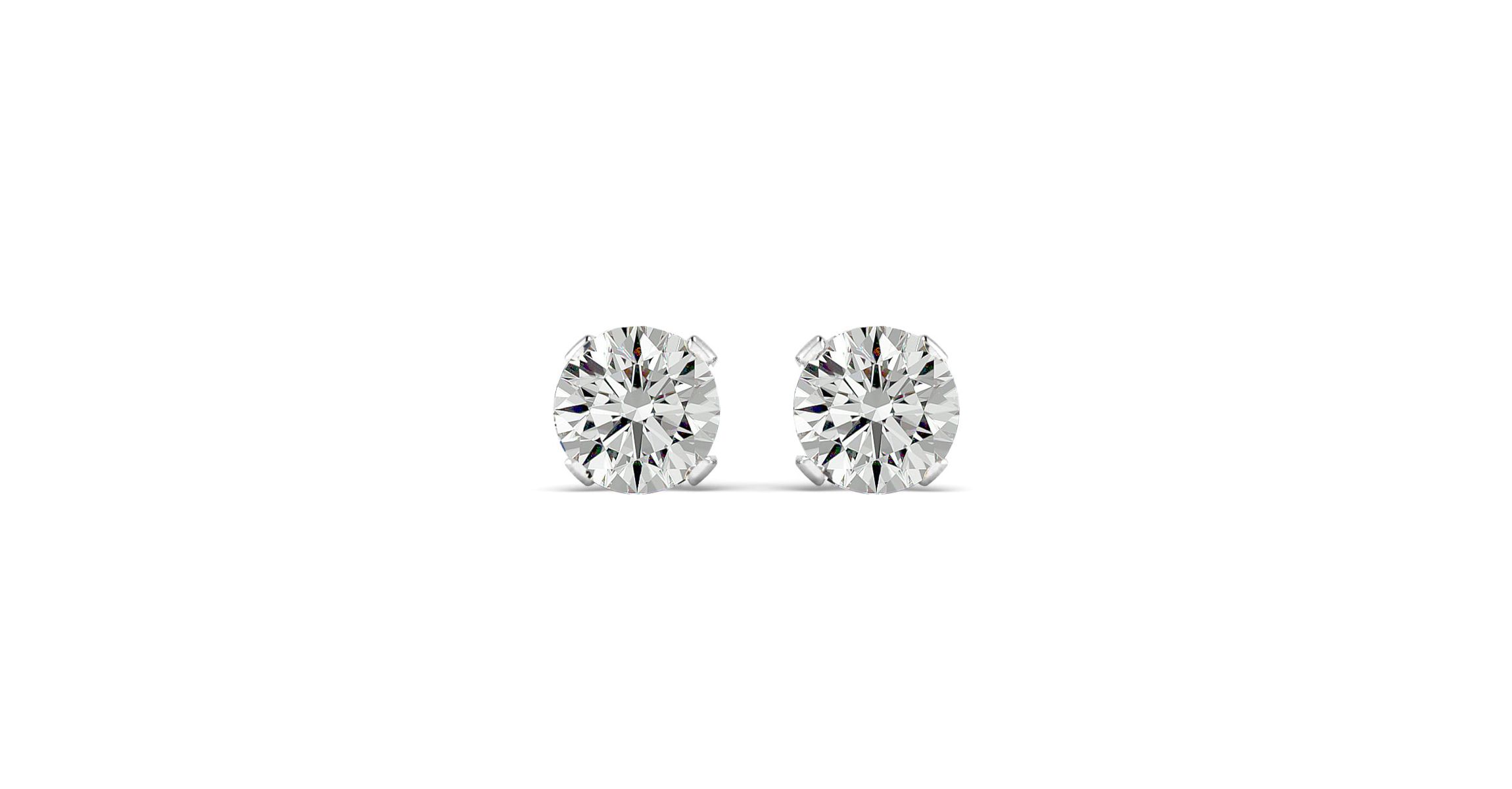 2 ct. t.w. Moissanite Stud Earrings Set In 14 Karat Gold