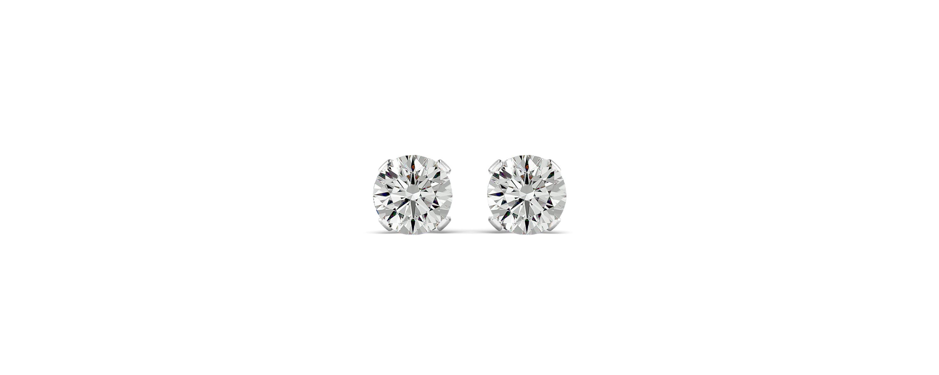 2 ct. t.w. Moissanite Stud Earrings Set In 14 Karat Gold