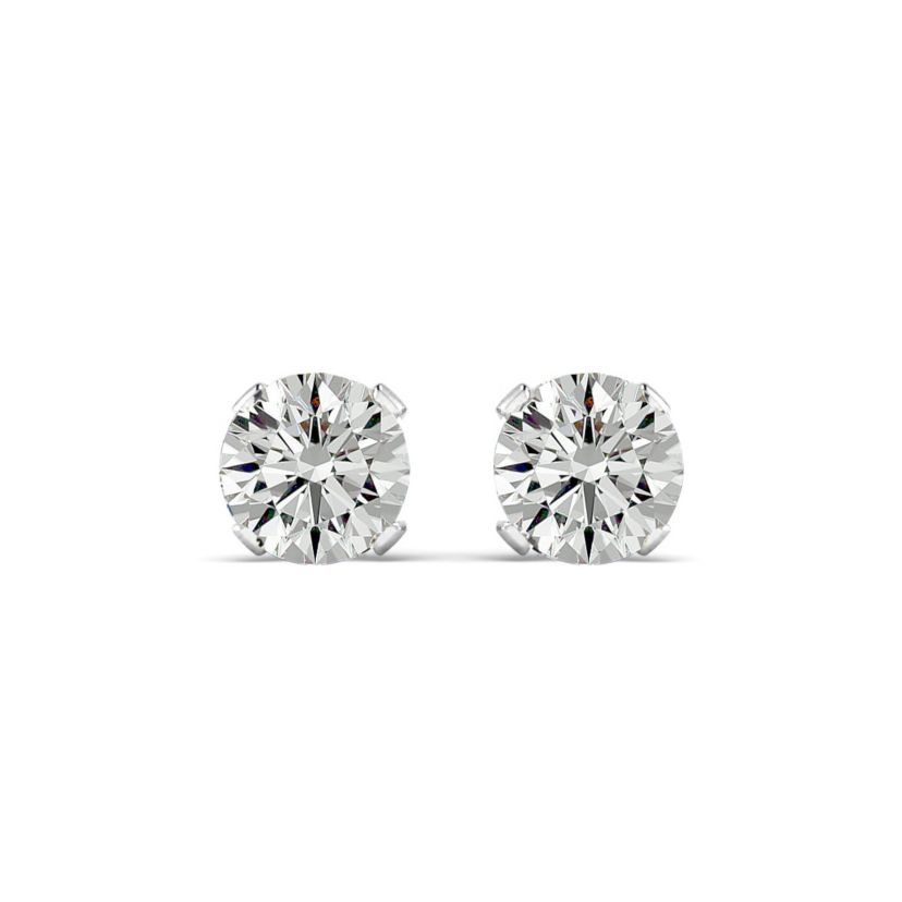 2 ct. t.w. Moissanite Stud Earrings Set In 14 Karat Gold