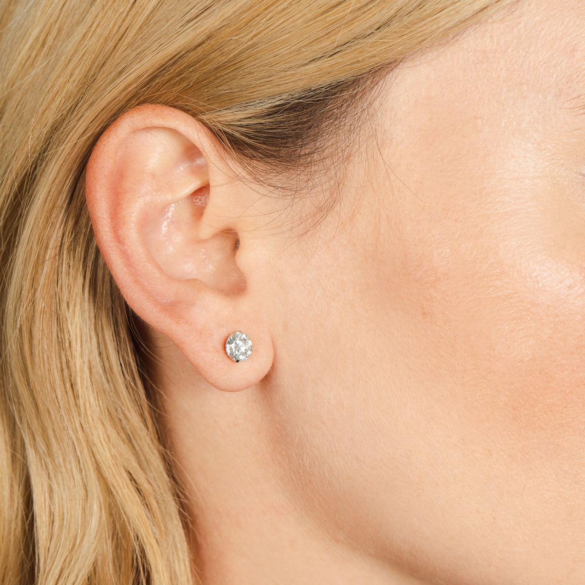 2 ct. t.w. Moissanite Stud Earrings Set In 14 Karat Gold