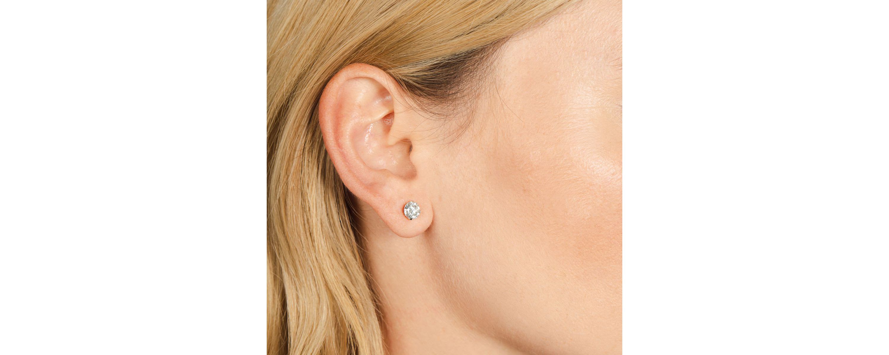 2 ct. t.w. Moissanite Stud Earrings Set In 14 Karat Gold