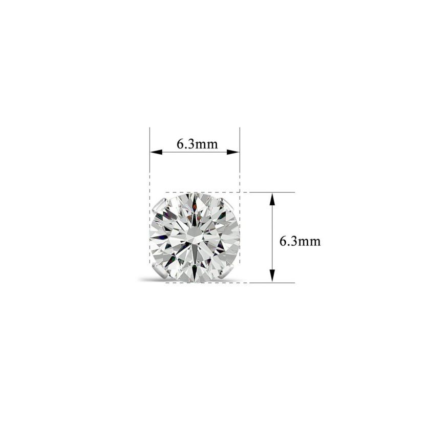 2 ct. t.w. Moissanite Stud Earrings Set In 14 Karat Gold