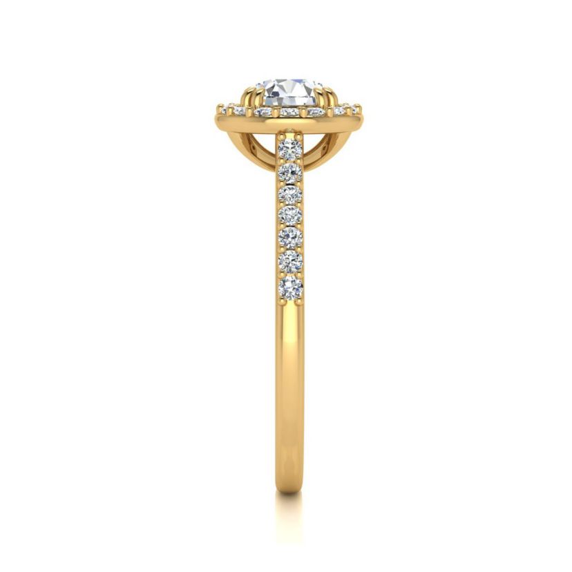 Lab Created 1 ct. t.w. Lab Grown Halo Diamond Engagement Ring In 14K Gold