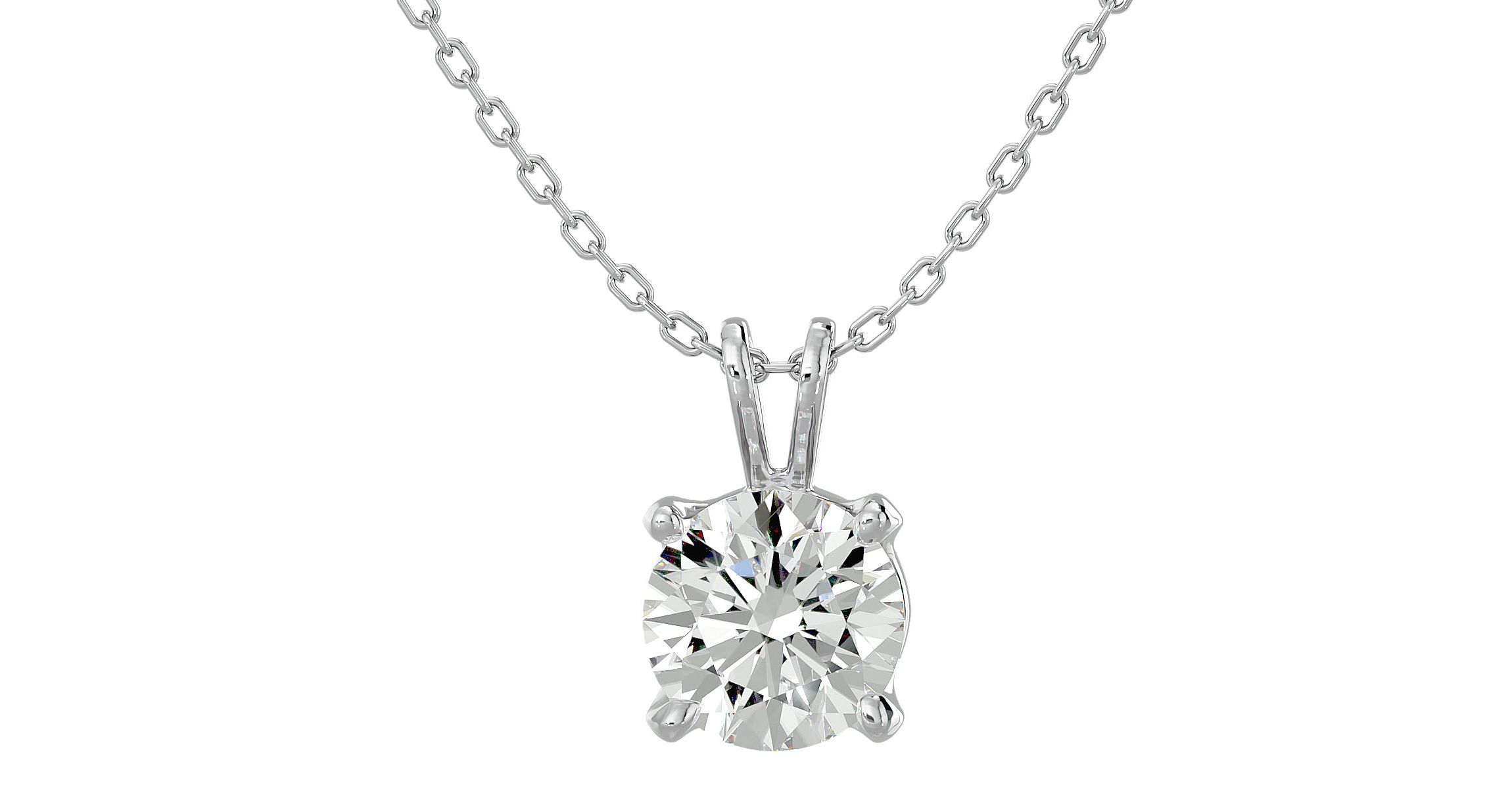 1 ct. t.w. Moissanite Necklace in Solid 14K Gold