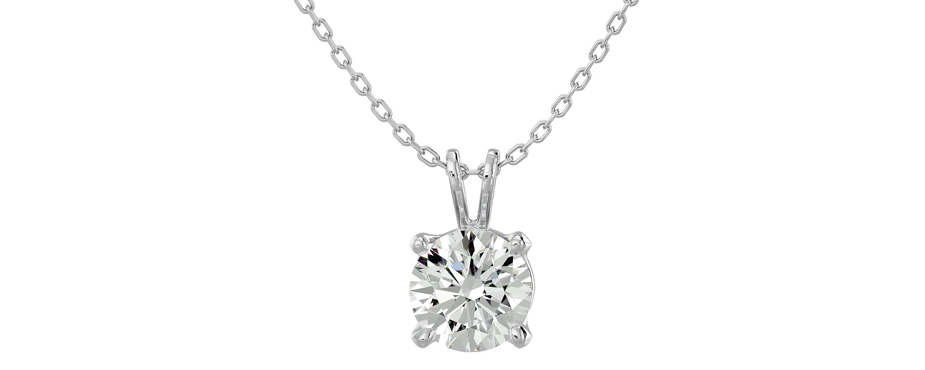 1 ct. t.w. Moissanite Necklace in Solid 14K Gold